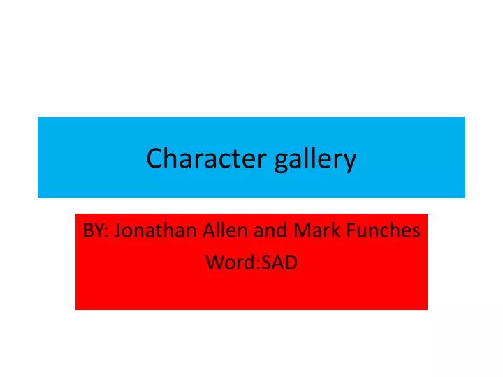 character gallery