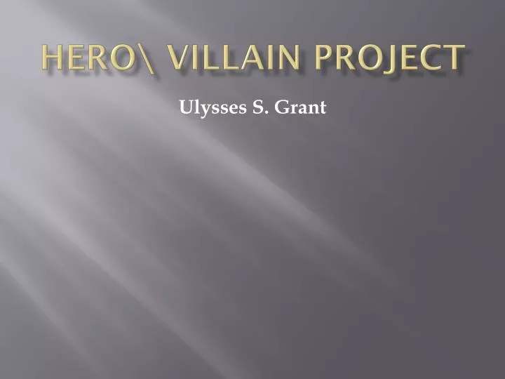 hero villain project