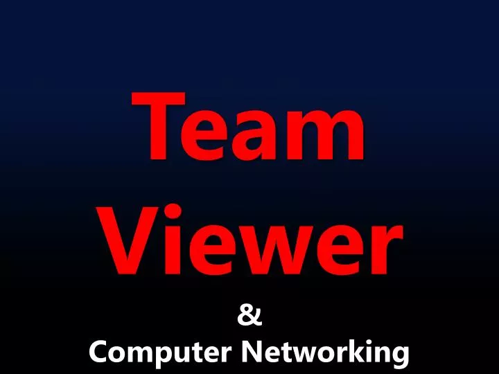 team viewer computer networking concept