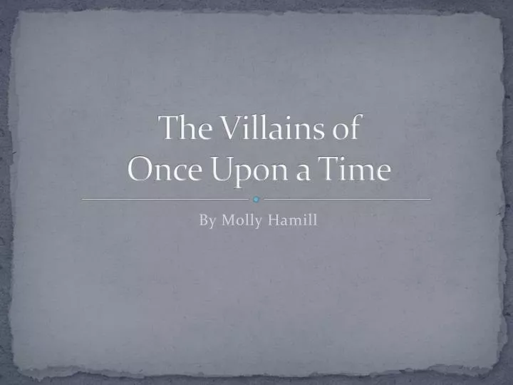 the villains of once upon a time