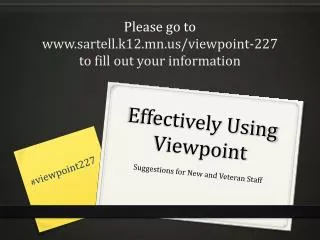 Effectively Using Viewpoint