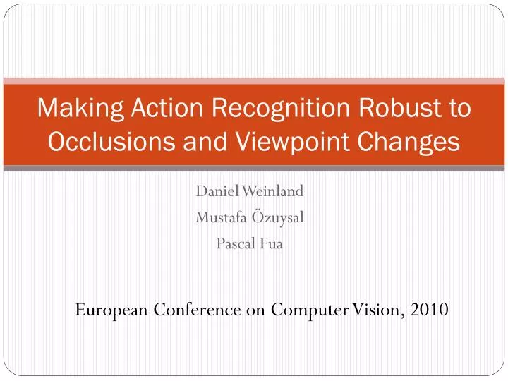 making action recognition robust to occlusions and viewpoint changes