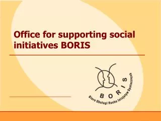 Office for supporting social initiatives BORIS