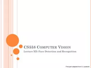 CS558 Computer Vision