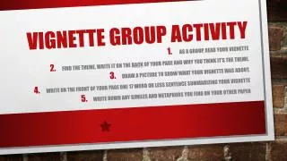 Vignette group activity