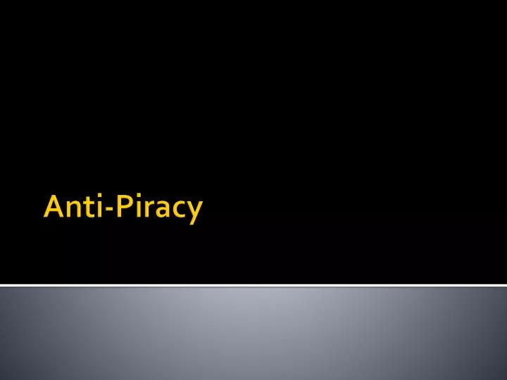 anti piracy