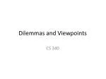 Ethical Dilemmas and Viewpoints: Analyzing Scenarios - slide 1