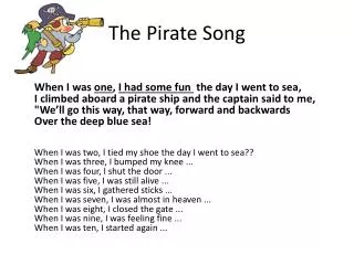 The Pirate Song