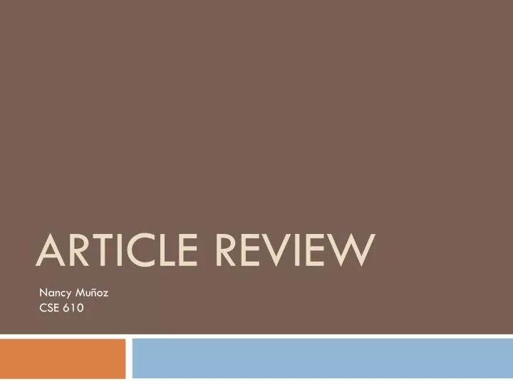 article review