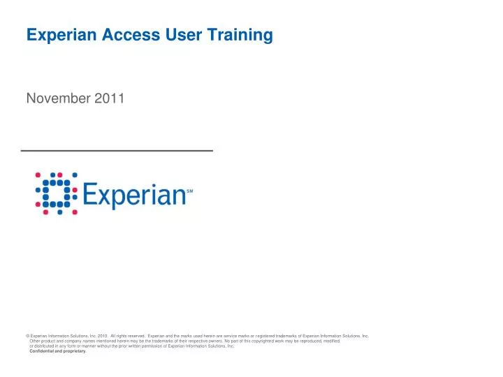 experian access user training