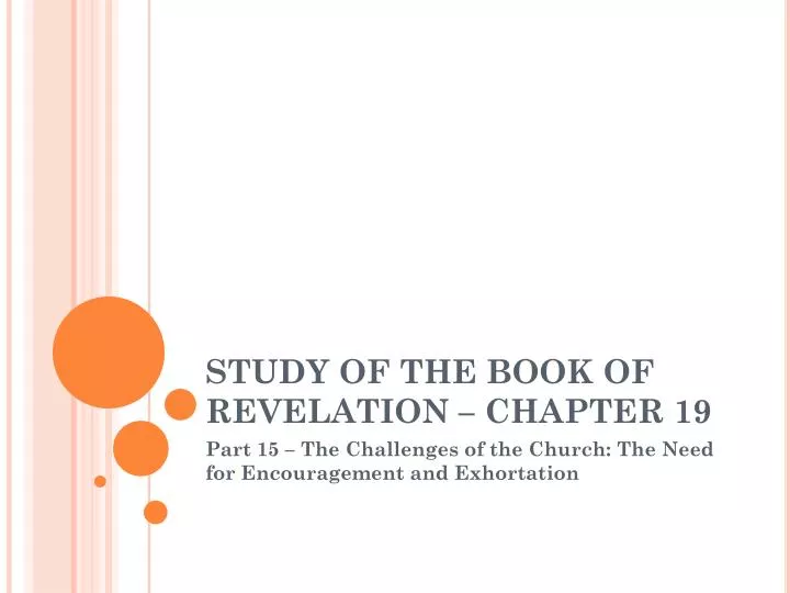 study of the book of revelation chapter 19