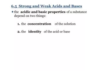 acidic and basic properties