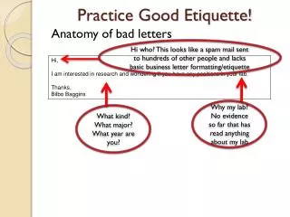 Practice Good Etiquette!