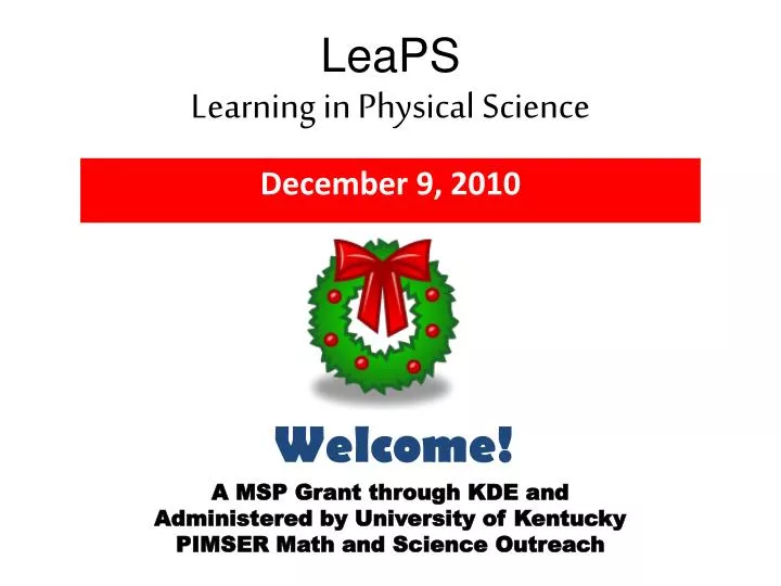 leaps learning in physical science