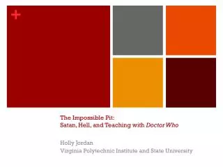 The Impossible Pit: Satan, Hell, and Teaching with Doctor Who