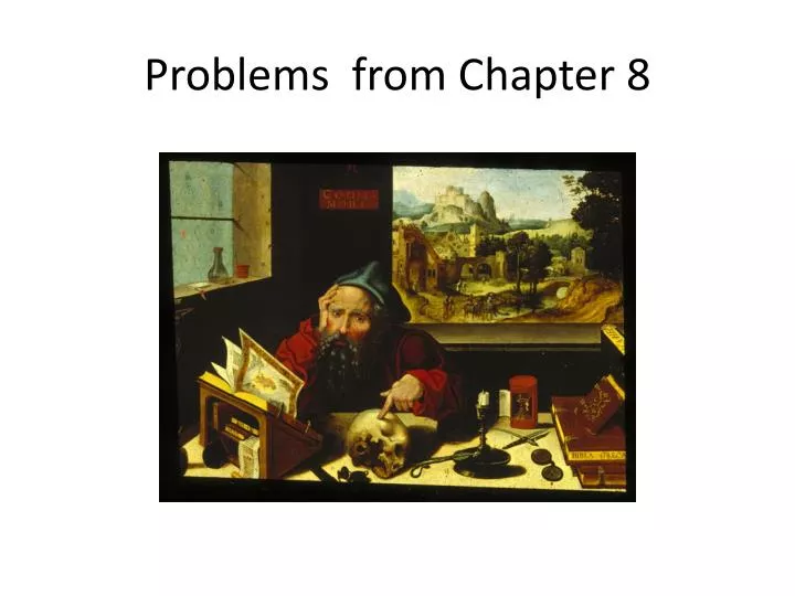 problems from chapter 8
