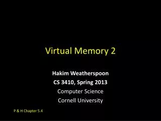 Virtual Memory 2