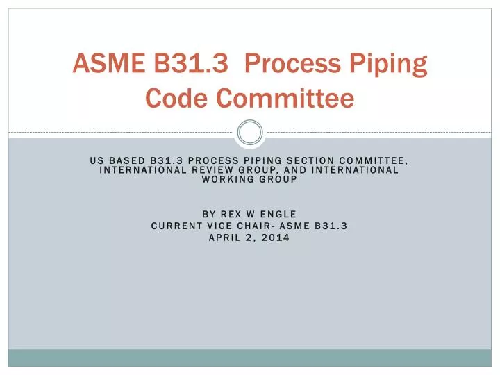 asme b31 3 process piping code committee