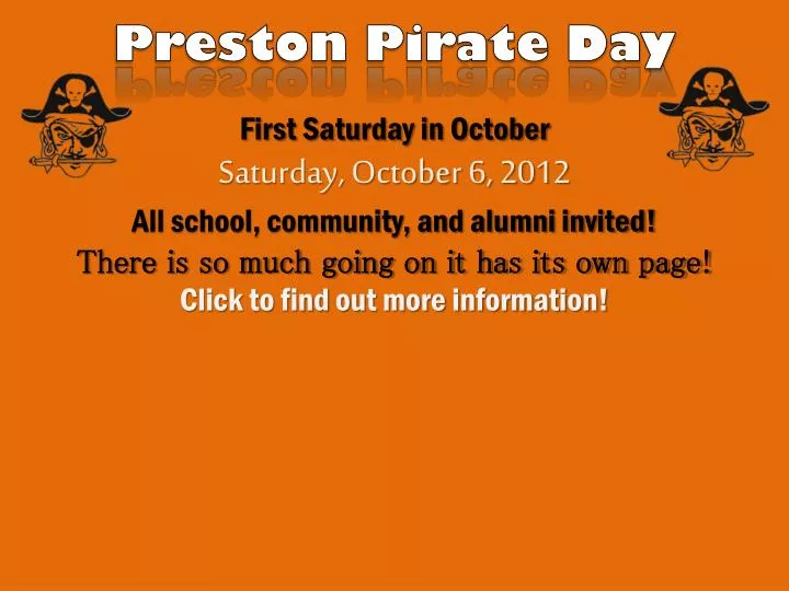 preston pirate day