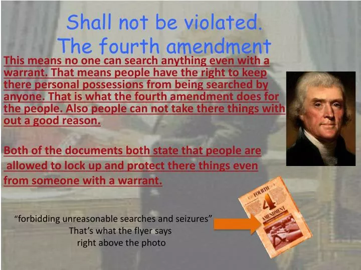 shall not be violated the fourth amendment