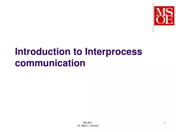 introduction to interprocess communication