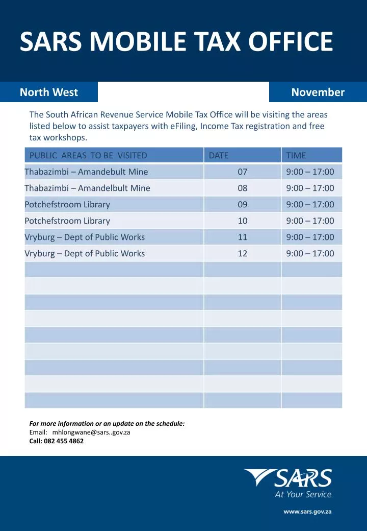 sars mobile tax office