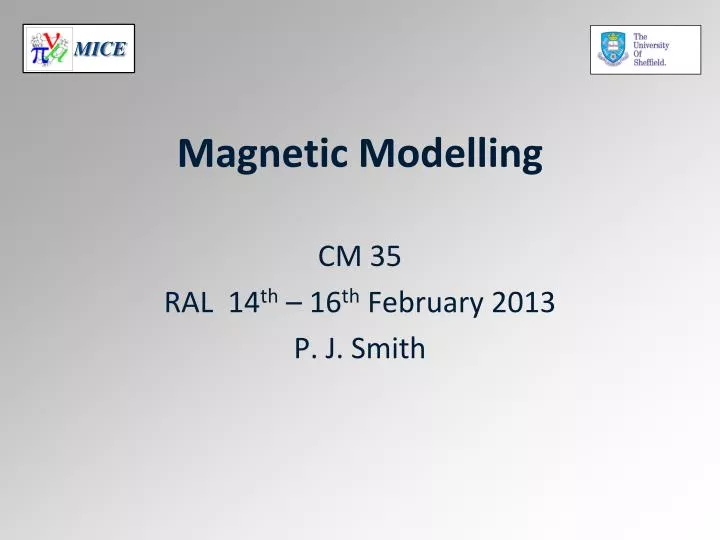 magnetic modelling