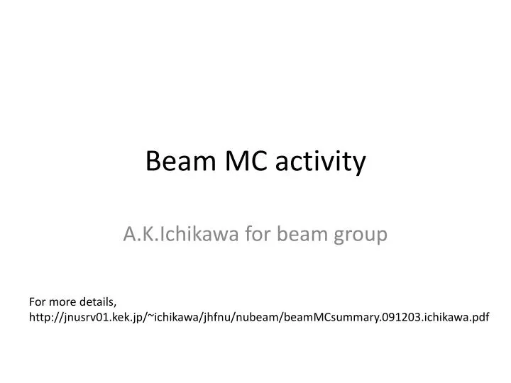 beam mc activity