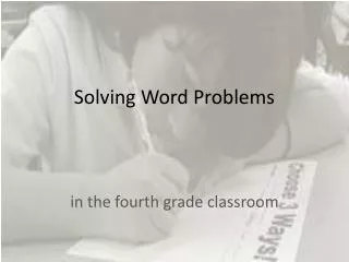 Solving Word Problems