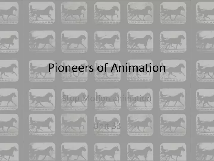 pioneers of animation