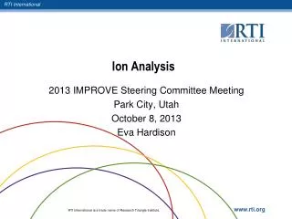 Ion Analysis