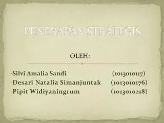 penerapan strategis