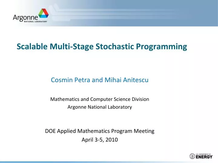 scalable multi stage stochastic programming