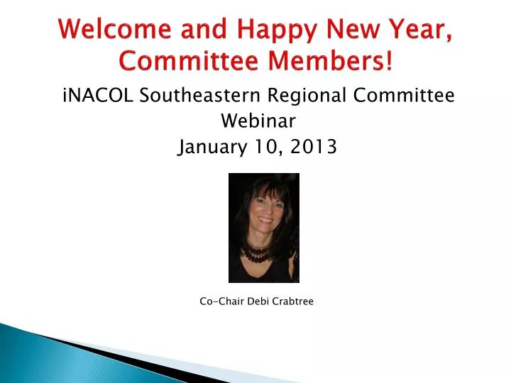 welcome and happy new year committee members
