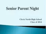 Senior Parent Night - slide 1