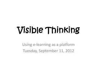 Visible Thinking