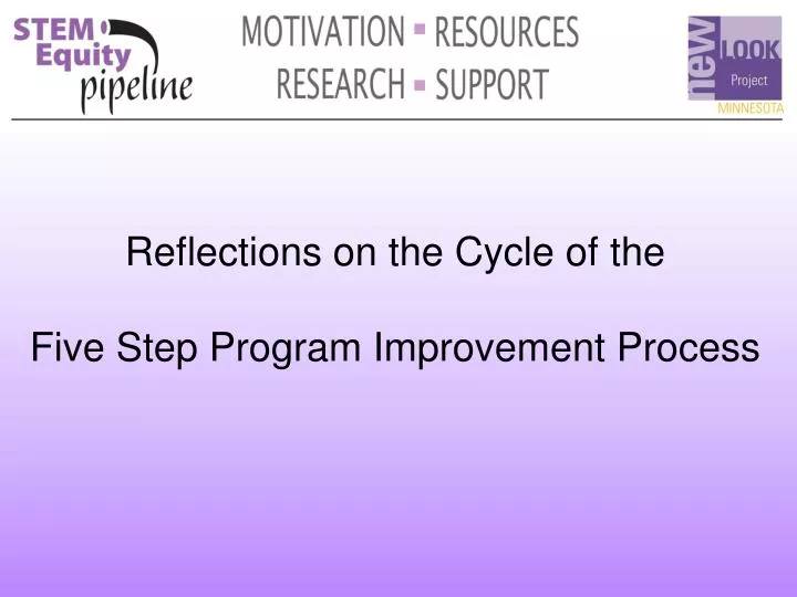 reflections on the cycle of the five step program improvement process