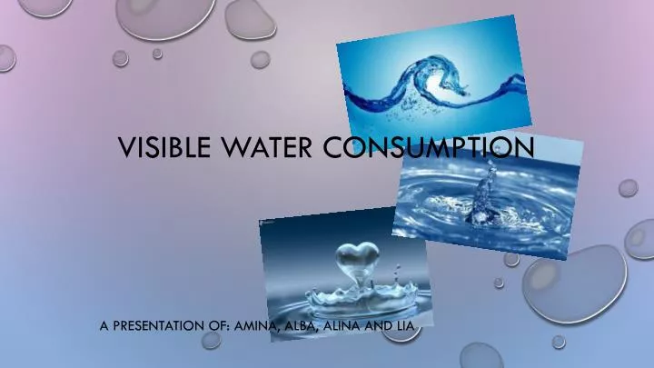visible water consumption