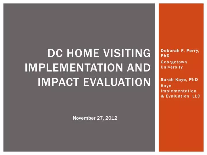 dc home visiting implementation and impact evaluation