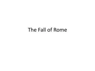 The Fall of Rome