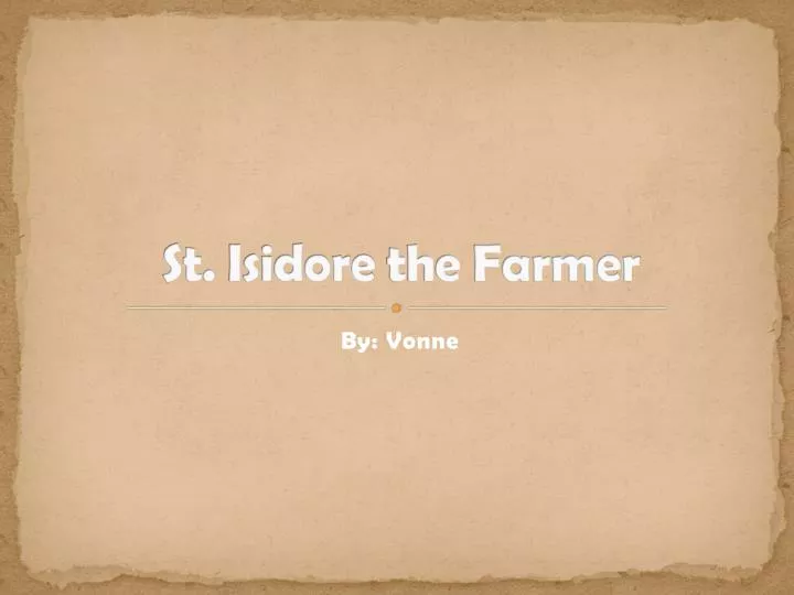 st isidore the farmer