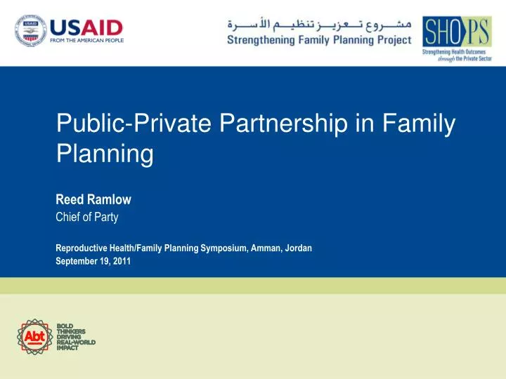 public private partnership in family planning