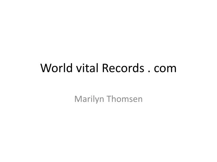 world vital records com