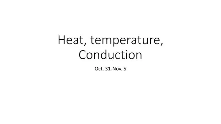 heat temperature conduction