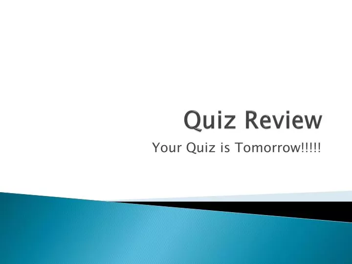 quiz review