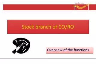 Stock branch of CO/RO