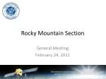 Rocky Mountain Section - slide 1
