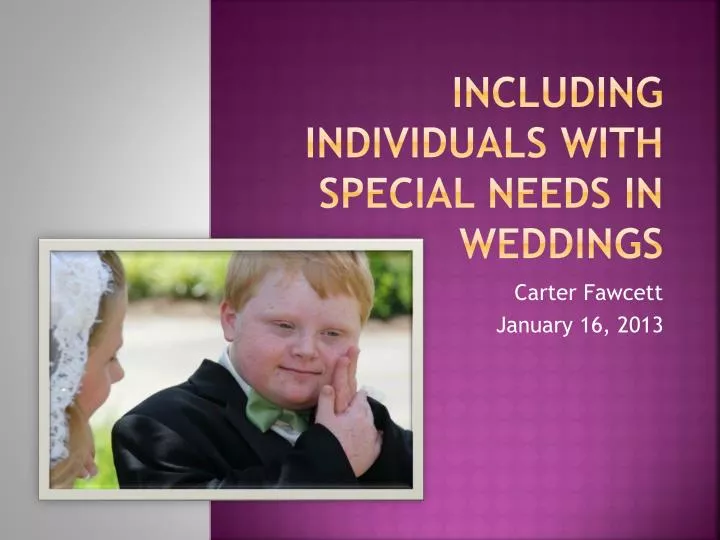including individuals with special needs in weddings