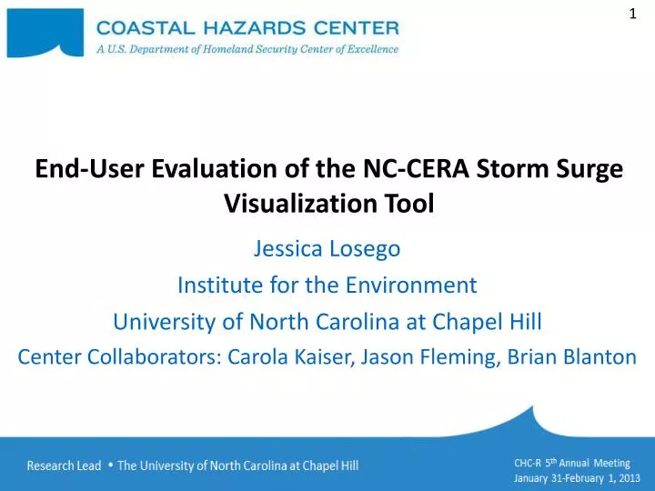 end user evaluation of the nc cera storm surge visualization tool