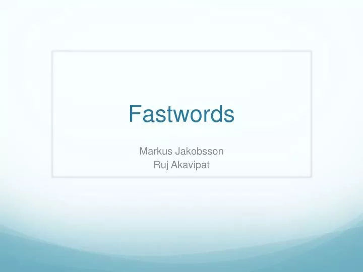 fastwords